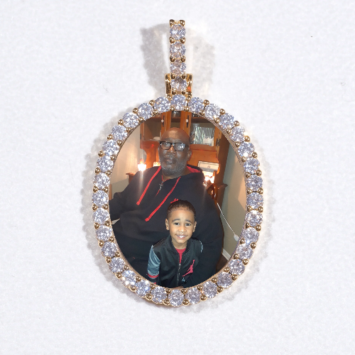 3D Oval Custom Picture Pendant