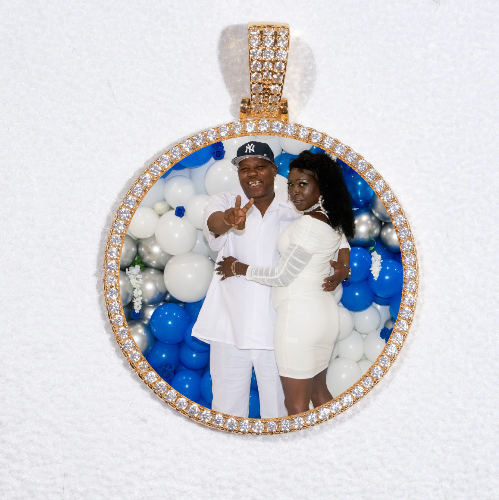MEDIUM 3D CIRCLE CUSTOM PICTURE PENDANT