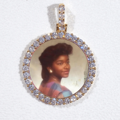 3D CIRCLE CUSTOM PICTURE PENDANT SMALL SIZE