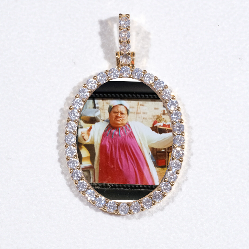 3D Oval Custom Picture Pendant