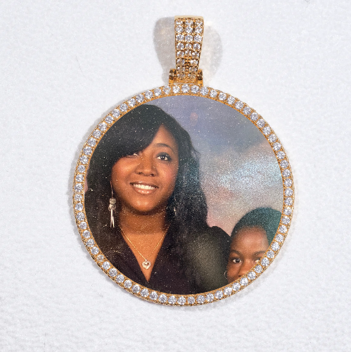 MEDIUM 3D CIRCLE CUSTOM PICTURE PENDANT