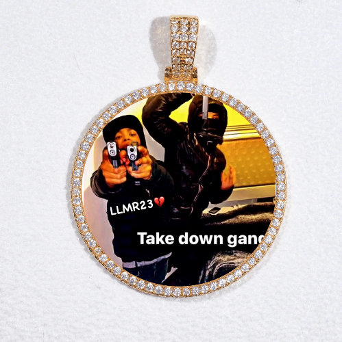 MEDIUM 3D CIRCLE CUSTOM PICTURE PENDANT