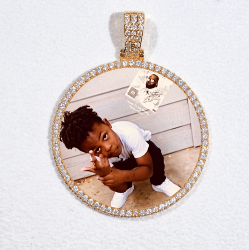 MEDIUM 3D CIRCLE CUSTOM PICTURE PENDANT