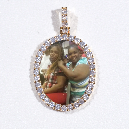 3D Oval Custom Picture Pendant