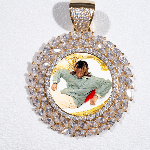 Large 3D Wheat Ear Custom Picture Pendant