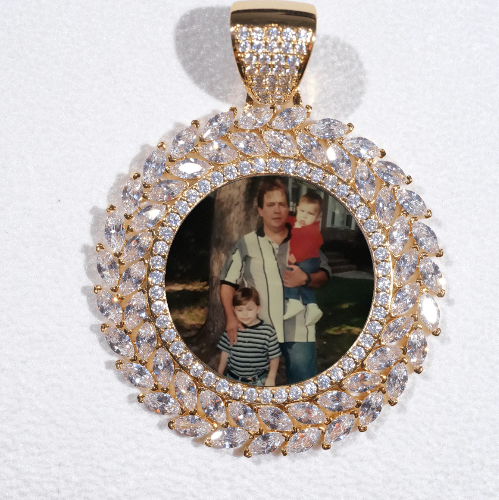 Large 3D Wheat Ear Custom Picture Pendant