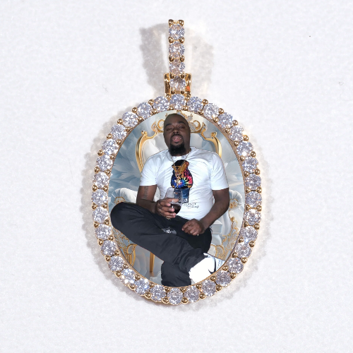3D Oval Custom Picture Pendant