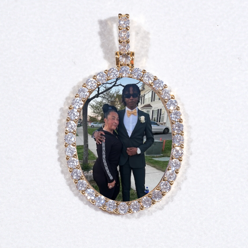 3D Oval Custom Picture Pendant