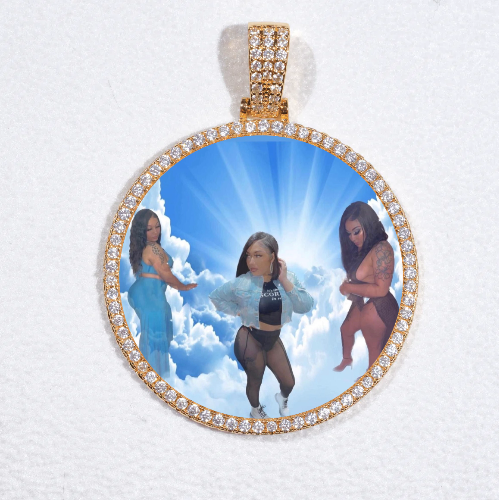 MEDIUM 3D CIRCLE CUSTOM PICTURE PENDANT
