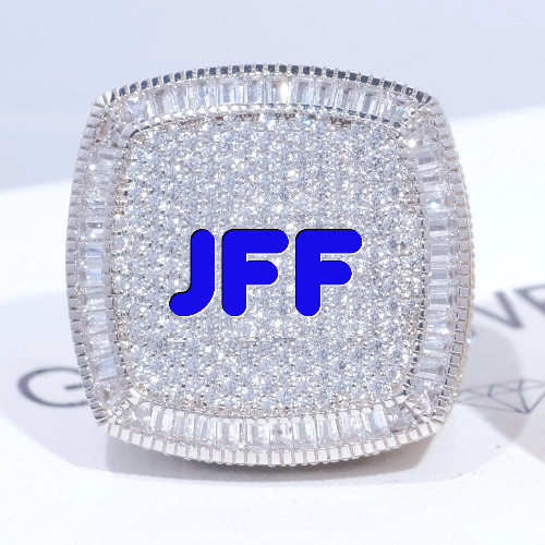 CUSTOM LETTER 3D ICED RING