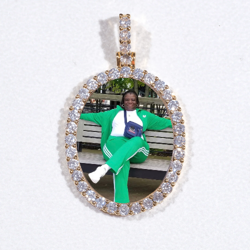 3D Oval Custom Picture Pendant