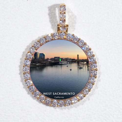 3D CIRCLE CUSTOM PICTURE PENDANT SMALL SIZE