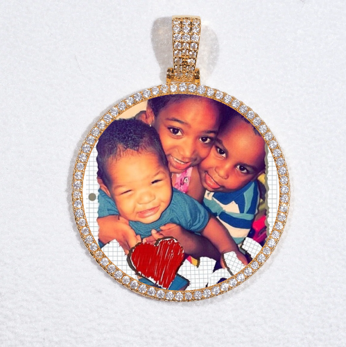 MEDIUM 3D CIRCLE CUSTOM PICTURE PENDANT