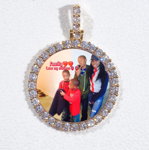 3D CIRCLE CUSTOM PICTURE PENDANT SMALL SIZE