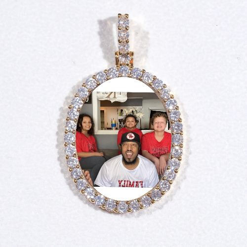 3D Oval Custom Picture Pendant