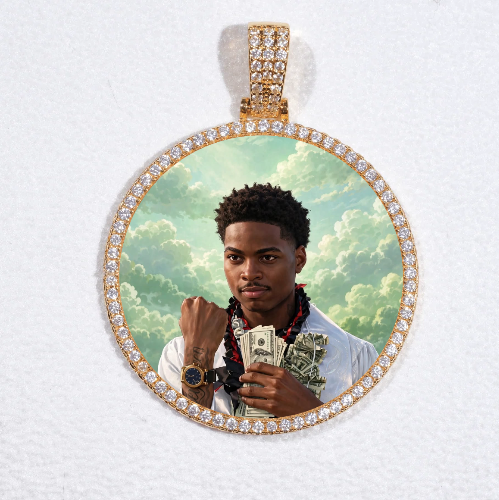 MEDIUM 3D CIRCLE CUSTOM PICTURE PENDANT