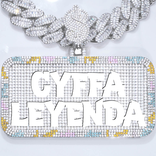 CUSTOM LETTER NECKLACE 3D COLORFUL SQUARE