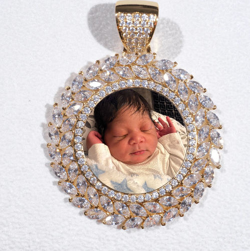 Large 3D Wheat Ear Custom Picture Pendant