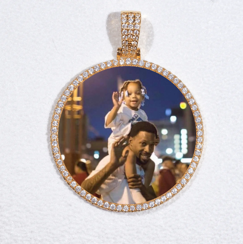 MEDIUM 3D CIRCLE CUSTOM PICTURE PENDANT
