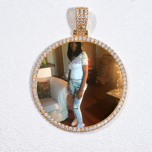 MEDIUM 3D CIRCLE CUSTOM PICTURE PENDANT