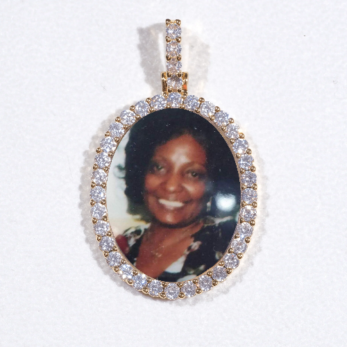 3D Oval Custom Picture Pendant