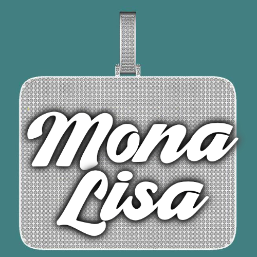 CUSTOM LETTER NECKLACE 3D BIG SQUARE
