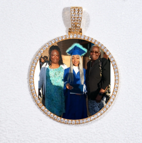 MEDIUM 3D CIRCLE CUSTOM PICTURE PENDANT