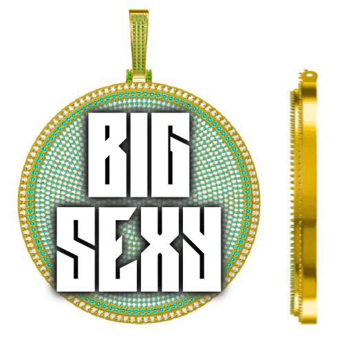 CUSTOM LETTER NECKLACE 3D BIG DISC