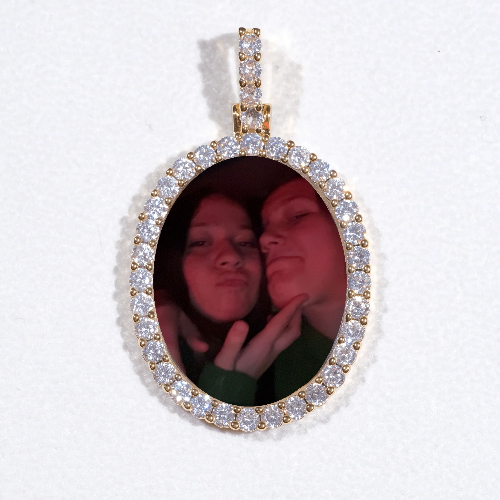 3D Oval Custom Picture Pendant