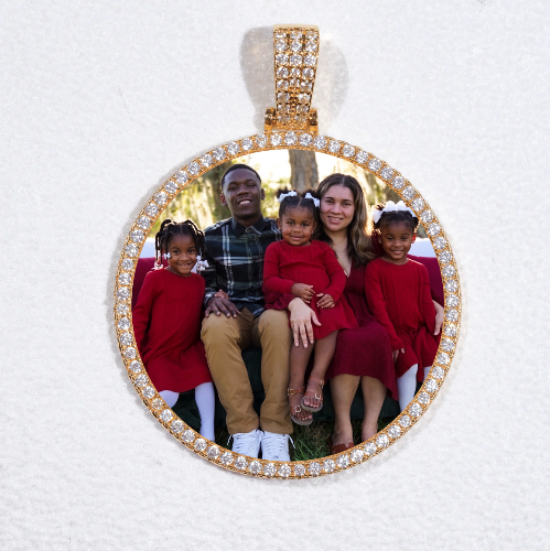 MEDIUM 3D CIRCLE CUSTOM PICTURE PENDANT