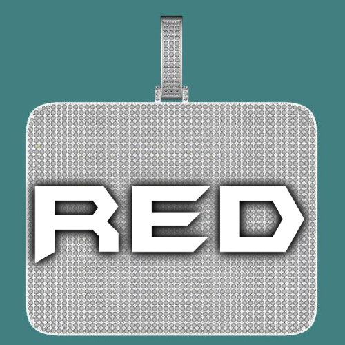 CUSTOM LETTER NECKLACE 3D BIG SQUARE