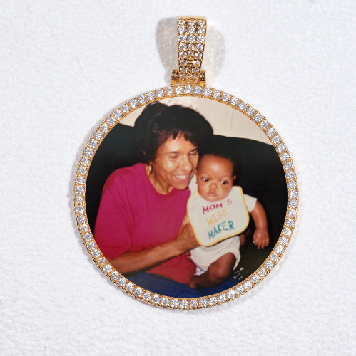 MEDIUM 3D CIRCLE CUSTOM PICTURE PENDANT