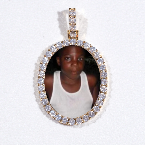 3D Oval Custom Picture Pendant