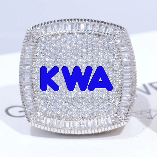 CUSTOM LETTER 3D ICED RING