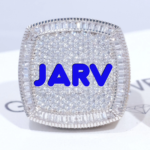 CUSTOM LETTER 3D ICED RING