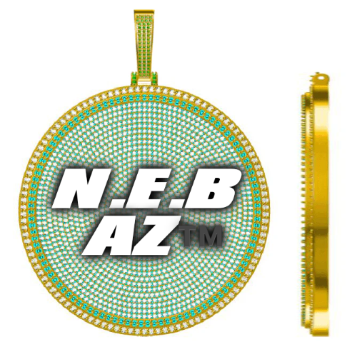 CUSTOM LETTER NECKLACE 3D BIG DISC