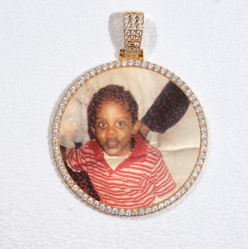 MEDIUM 3D CIRCLE CUSTOM PICTURE PENDANT