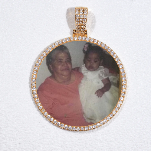 MEDIUM 3D CIRCLE CUSTOM PICTURE PENDANT