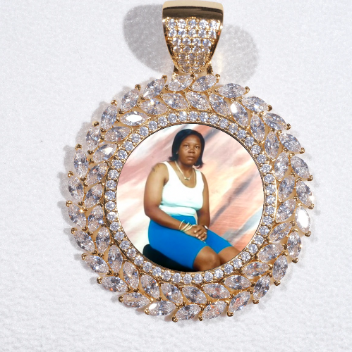 Large 3D Wheat Ear Custom Picture Pendant