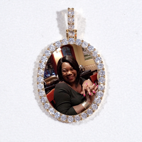 3D Oval Custom Picture Pendant