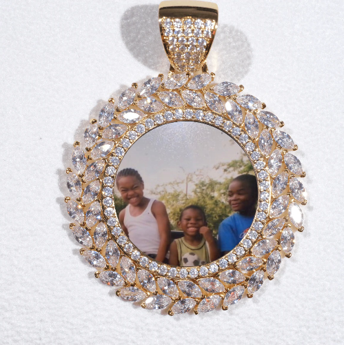 Large 3D Wheat Ear Custom Picture Pendant