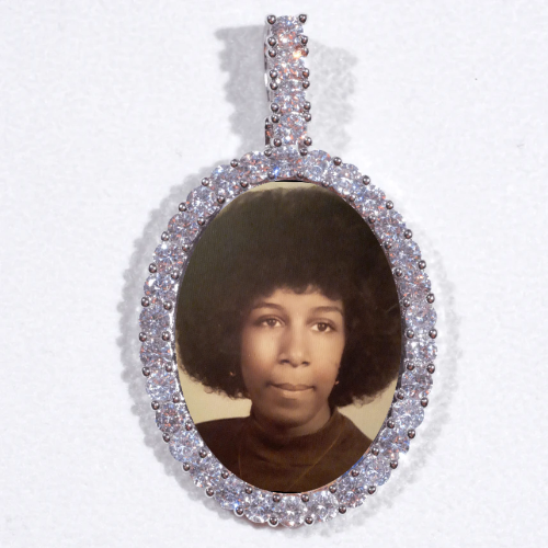 Large 3D Oval Custom Picture Pendant