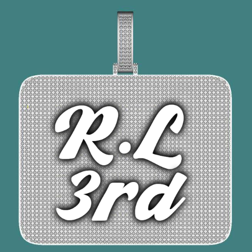 CUSTOM LETTER NECKLACE 3D BIG SQUARE