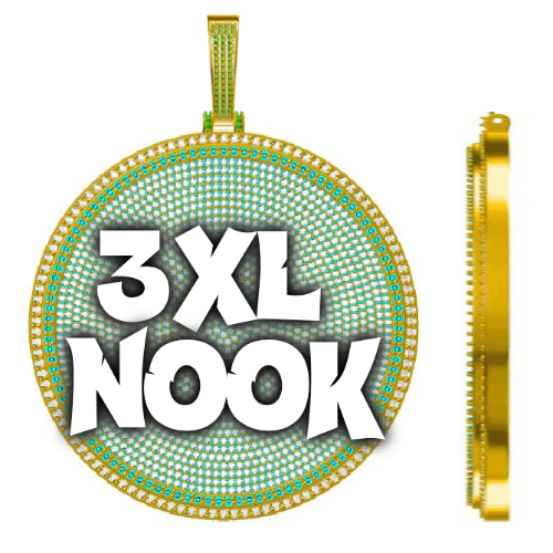 CUSTOM LETTER NECKLACE 3D BIG DISC