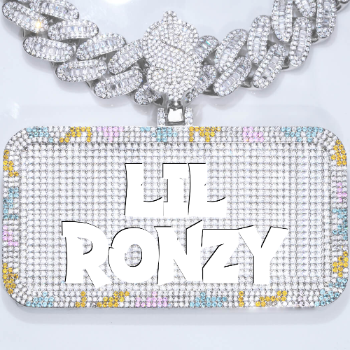CUSTOM LETTER NECKLACE 3D COLORFUL SQUARE