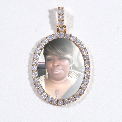 3D Oval Custom Picture Pendant