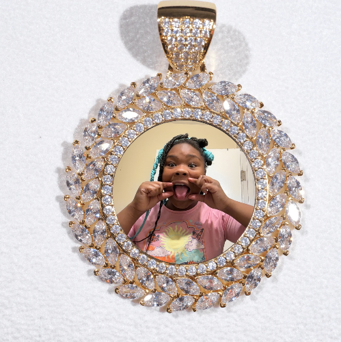 Large 3D Wheat Ear Custom Picture Pendant