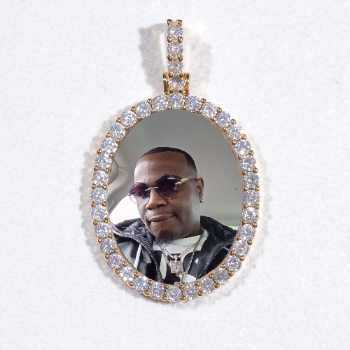 3D Oval Custom Picture Pendant