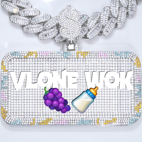 CUSTOM LETTER NECKLACE 3D COLORFUL SQUARE