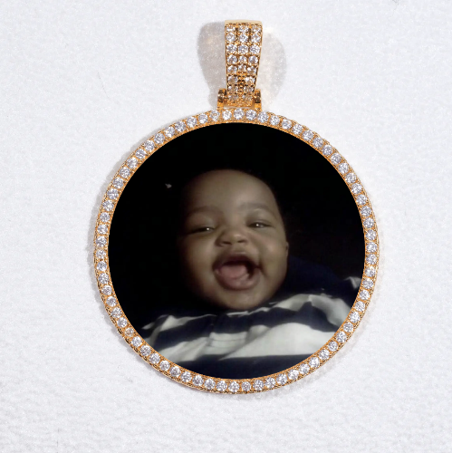 MEDIUM 3D CIRCLE CUSTOM PICTURE PENDANT
